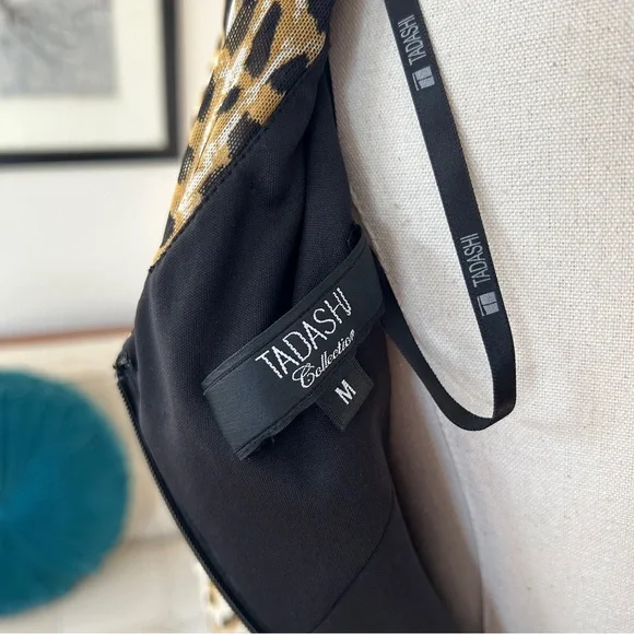 Tadashi Collection Leopard Mesh Dress - Picture 6 of 8